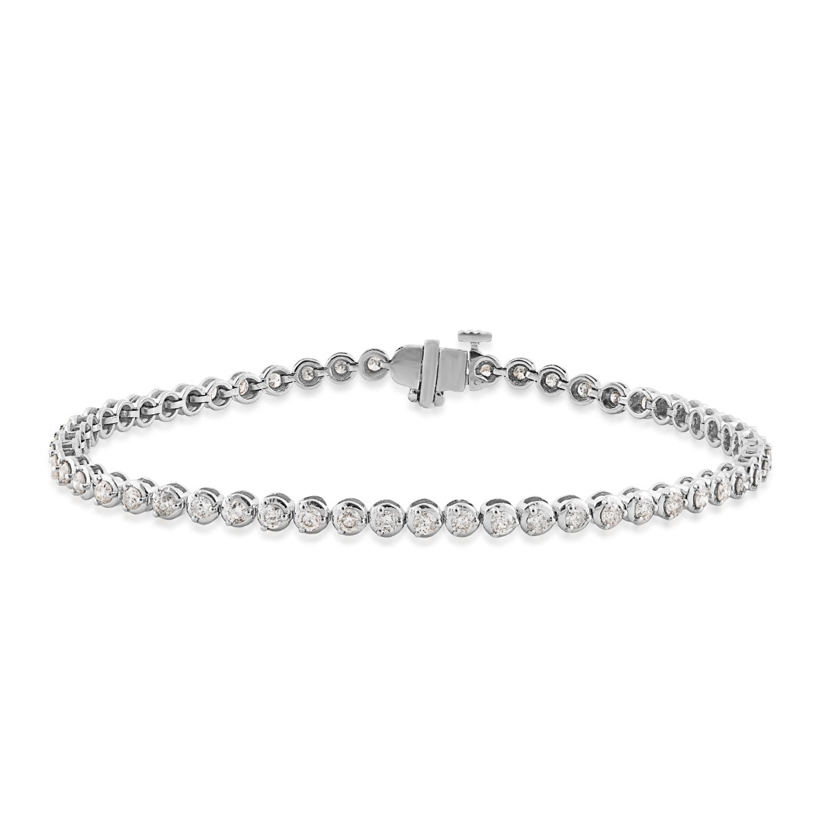 2 ct. tw. Round Diamond 7-inch Tennis Bracelet in 10K White Gold