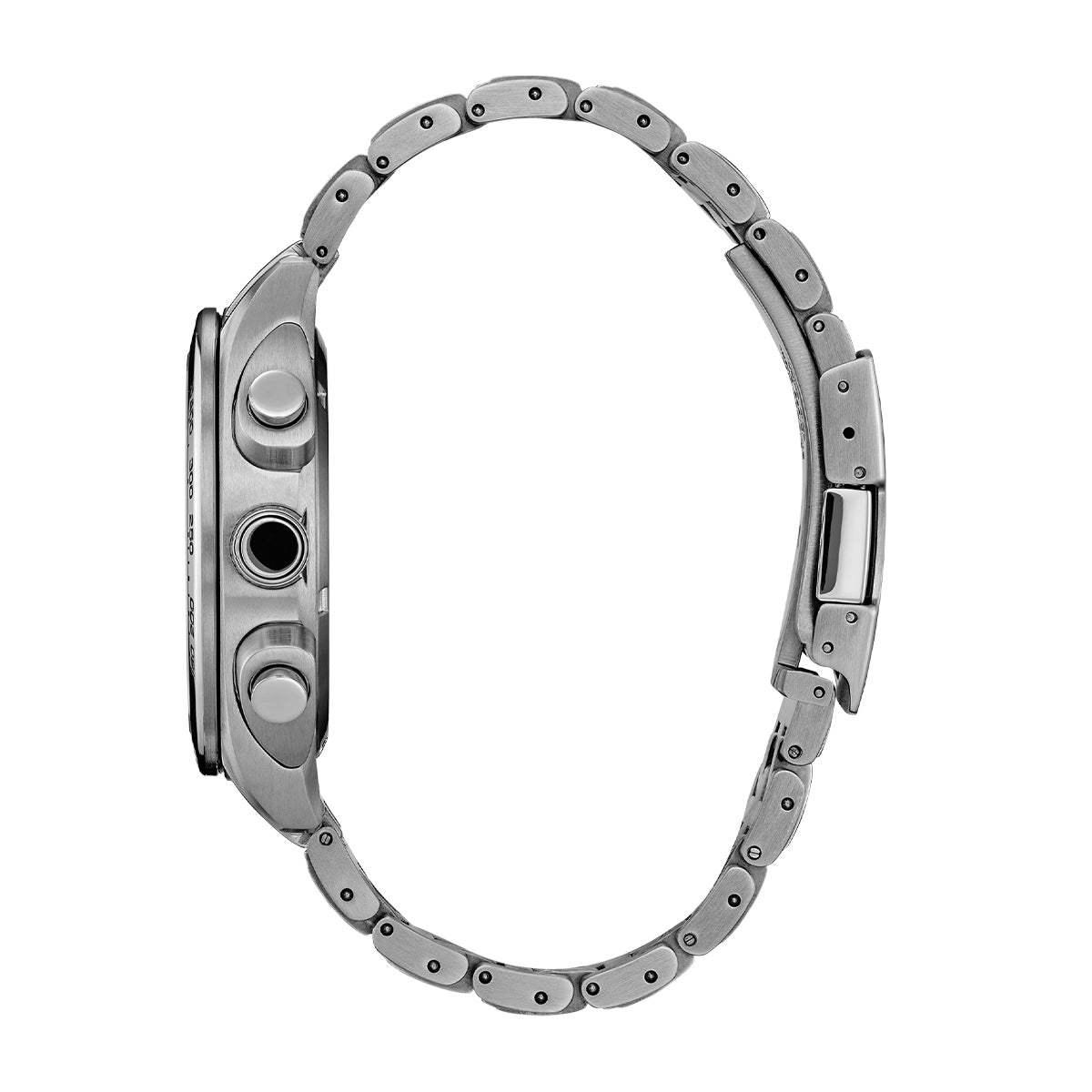 Citizen Men's Carson Eco-Drive Chronograph Stainless Steel Watch with Silver Dial front view