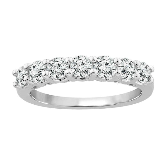 1 ct. tw. Classic Prong Set 7 Diamond Band in 14K White Gold