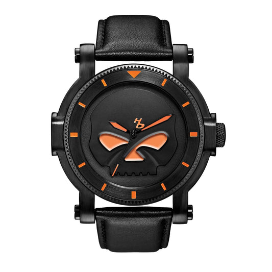 Harley Davidson Men's Watch with Embossed Skull