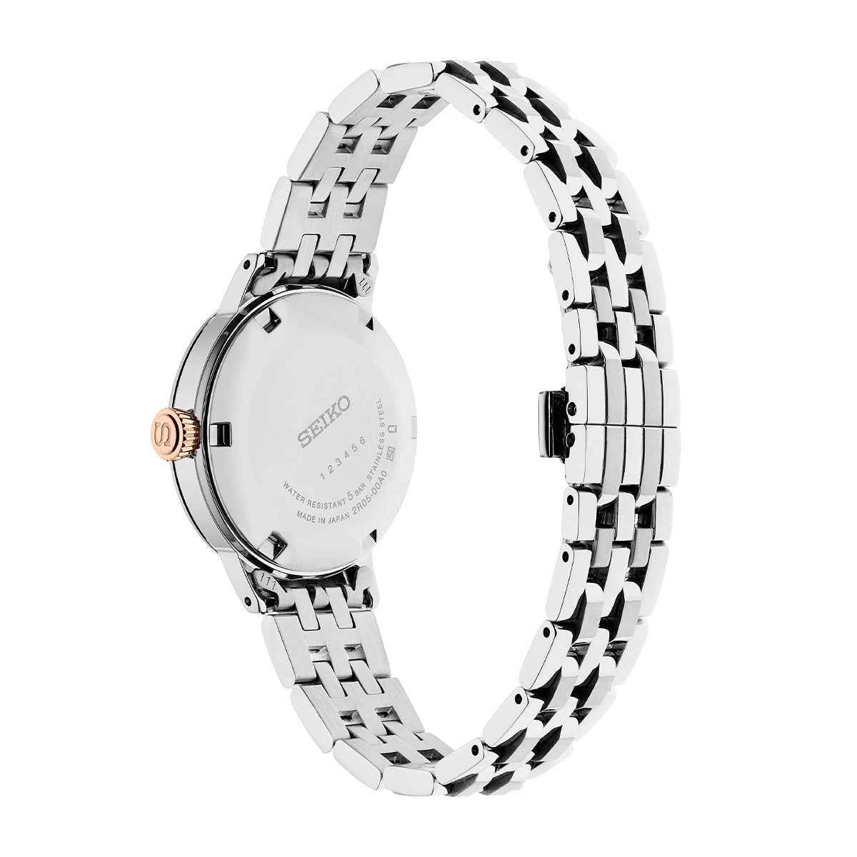 Seiko Ladies' Presage Cocktail Time Automatic Stainless Steel Watch with White Dial