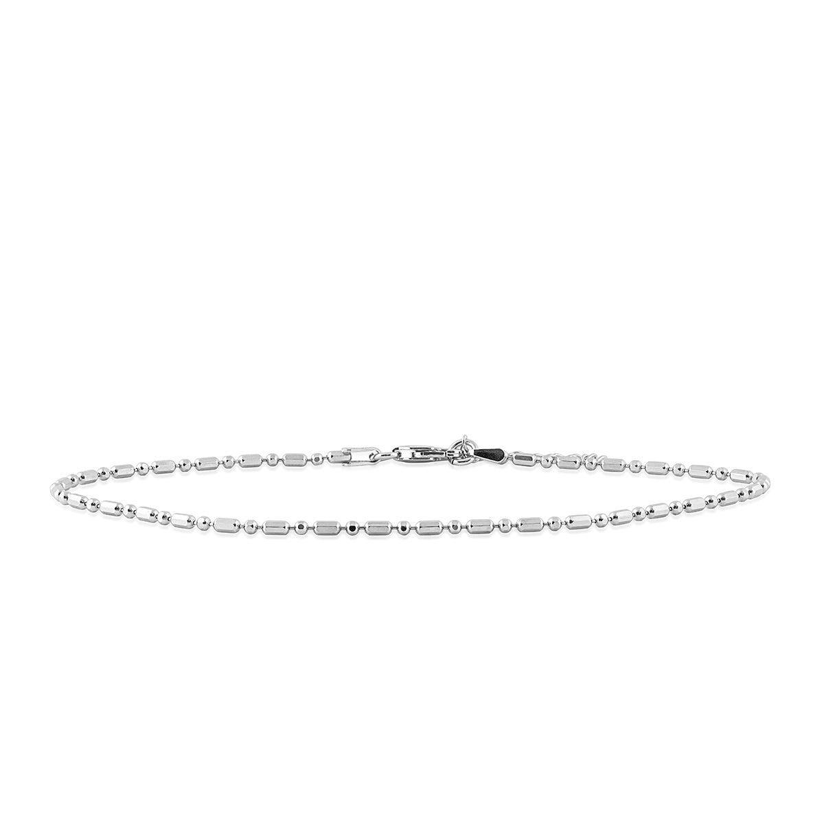 1.8mm 10-inch Bead Ankle Bracelet in Sterling Silver