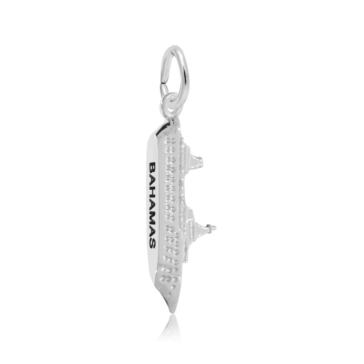 Island Cruise Ship Charm in Sterling Silver
