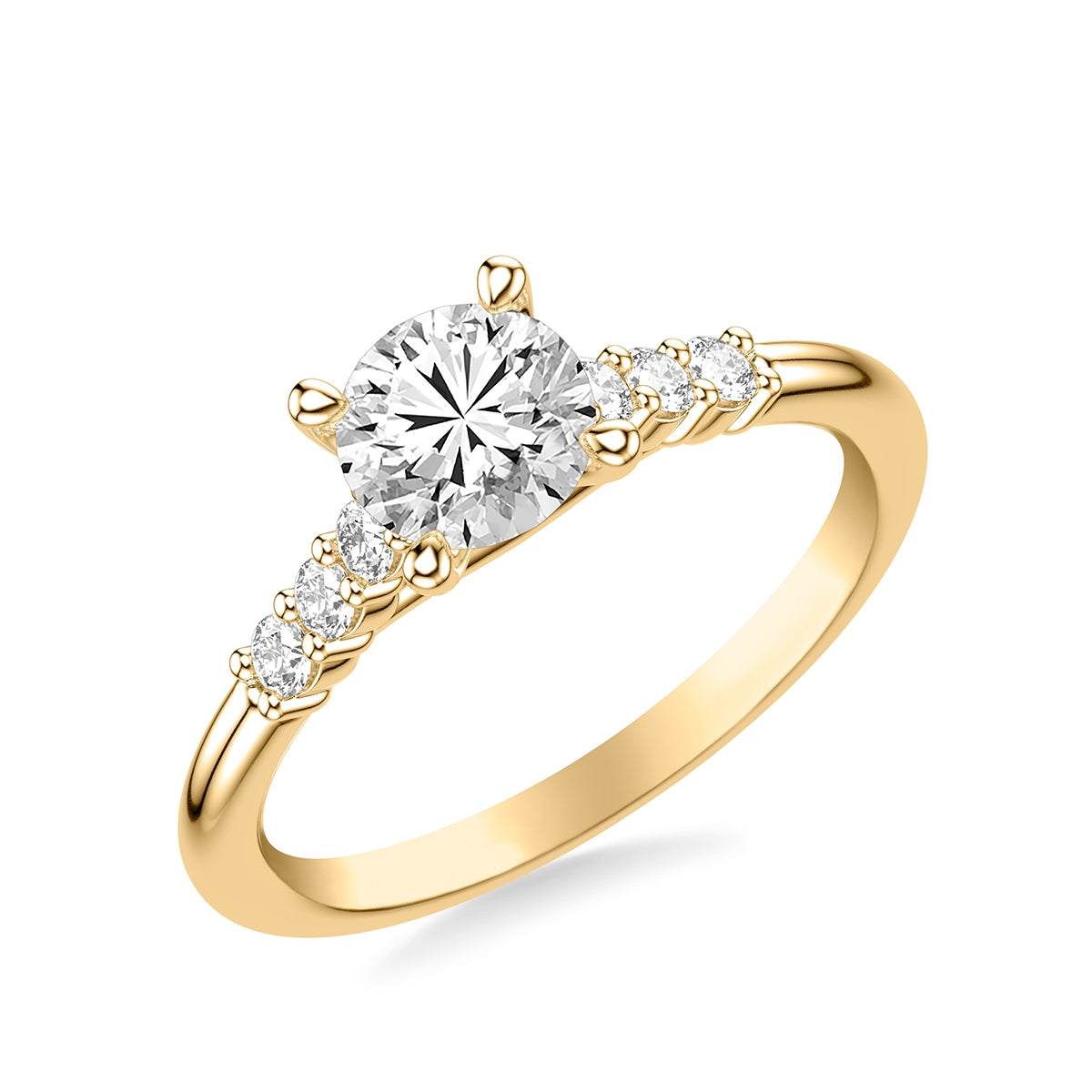 Goldman 1 ct. tw. Diamond Engagement Ring in 14K Yellow Gold front view