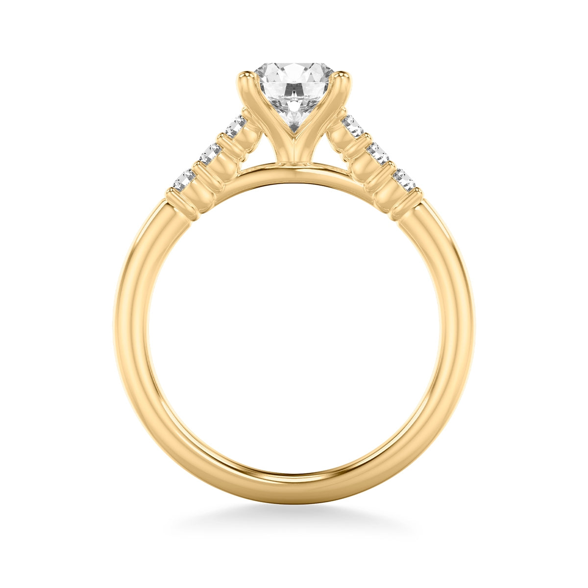Goldman 1 ct. tw. Diamond Engagement Ring in 14K Yellow Gold close-up detail
