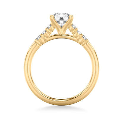 Goldman 1 ct. tw. Diamond Engagement Ring in 14K Yellow Gold close-up detail