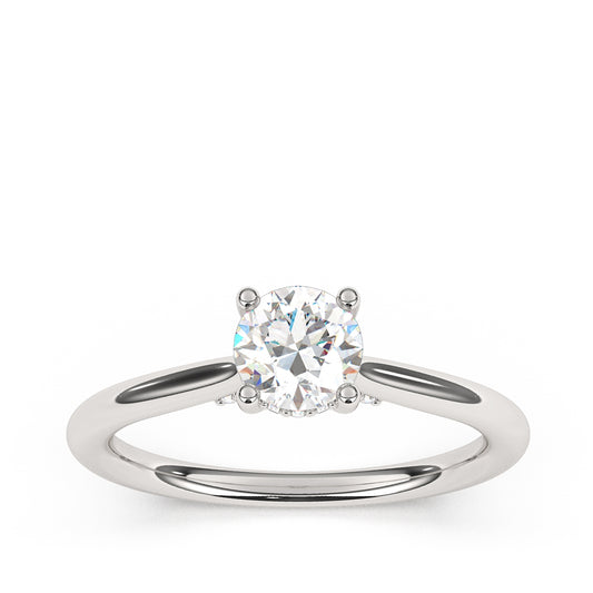 Goldman 7/8 ct. tw. Diamond Hidden Halo Engagement Ring in 14K White Gold