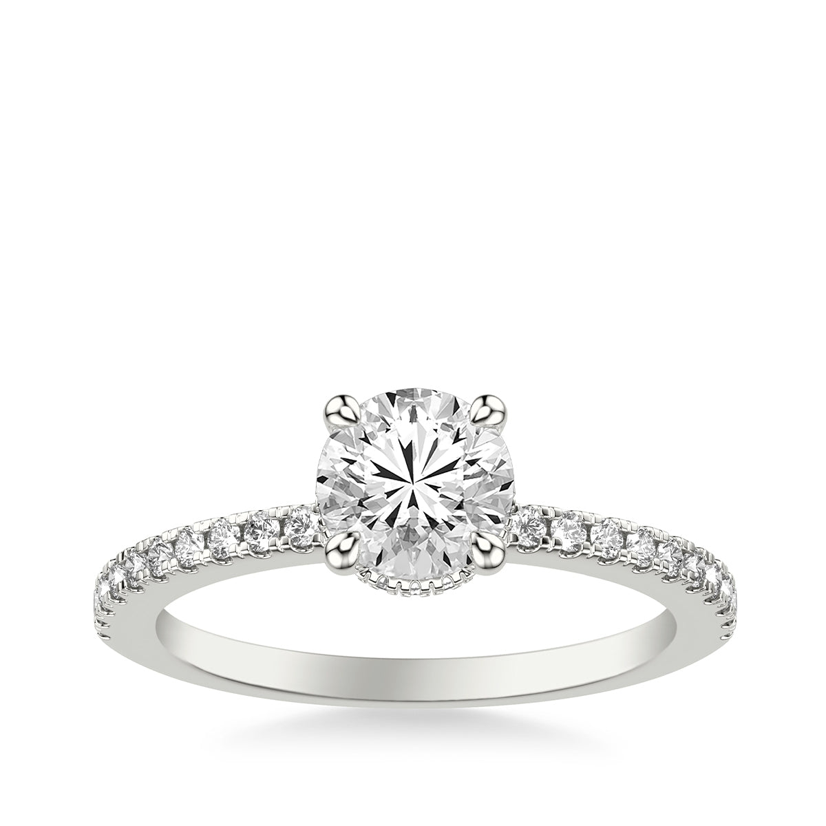 Goldman 1-1/4 ct. tw. Diamond Hidden Halo Engagement Ring in 14K White Gold