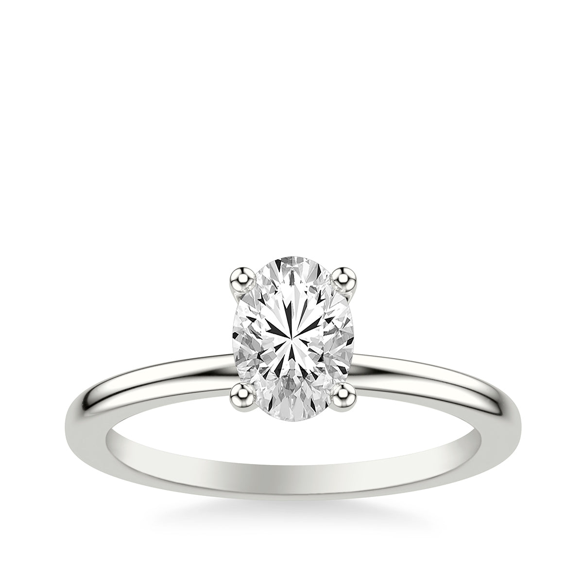 Goldman 1-1/10 ct. tw. Oval Diamond Hidden Halo Engagement Ring in 14K White Gold
