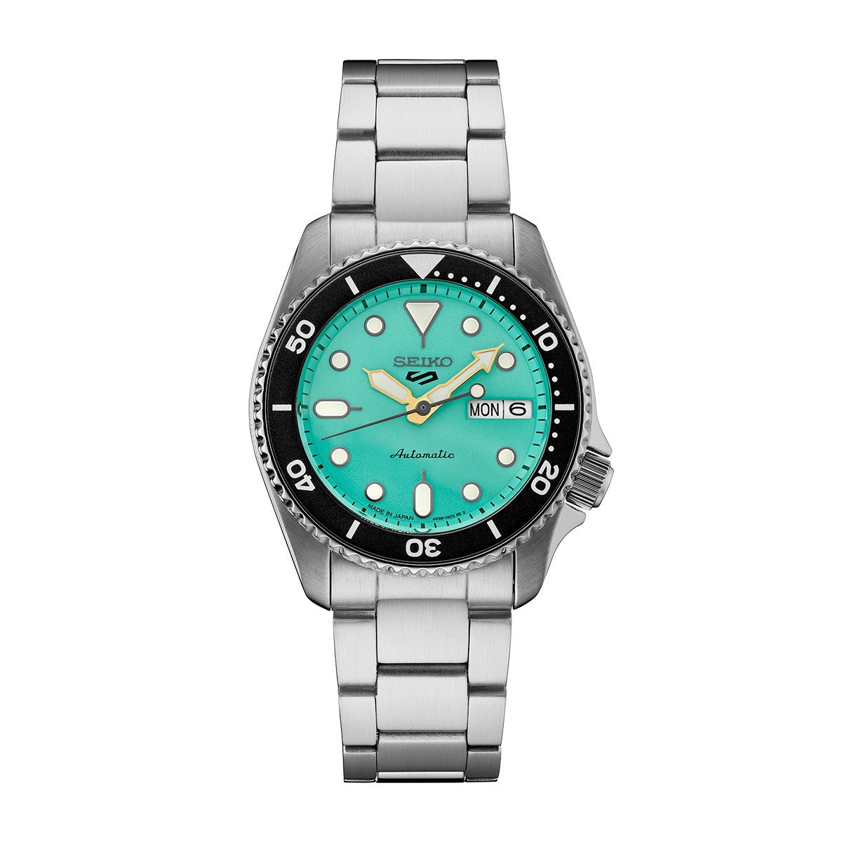Seiko Men's 5 Sports SKX Series Automatic Stainless Steel Watch with Blue Dial & Black Bezel