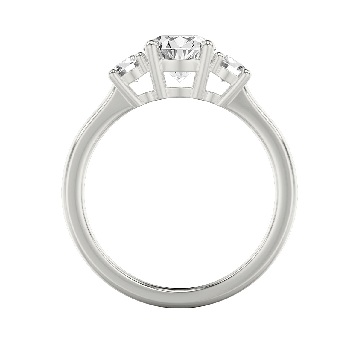 Goldman 1/3 ct. tw. Diamond Round Semi-Mount Engagement Ring in 14K White Gold close-up detail