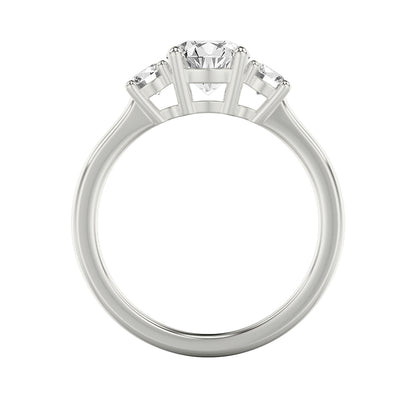 Goldman 1/3 ct. tw. Diamond Round Semi-Mount Engagement Ring in 14K White Gold close-up detail