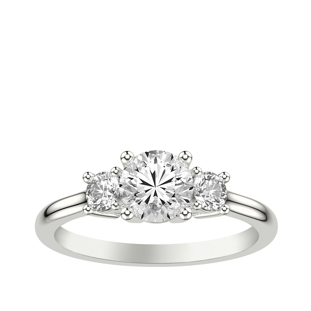 Goldman 1/3 ct. tw. Diamond Round Semi-Mount Engagement Ring in 14K White Gold