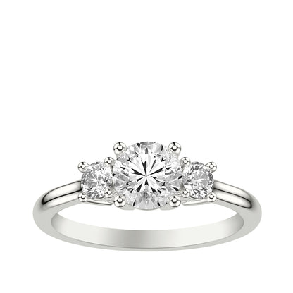 Goldman 1/3 ct. tw. Diamond Round Semi-Mount Engagement Ring in 14K White Gold