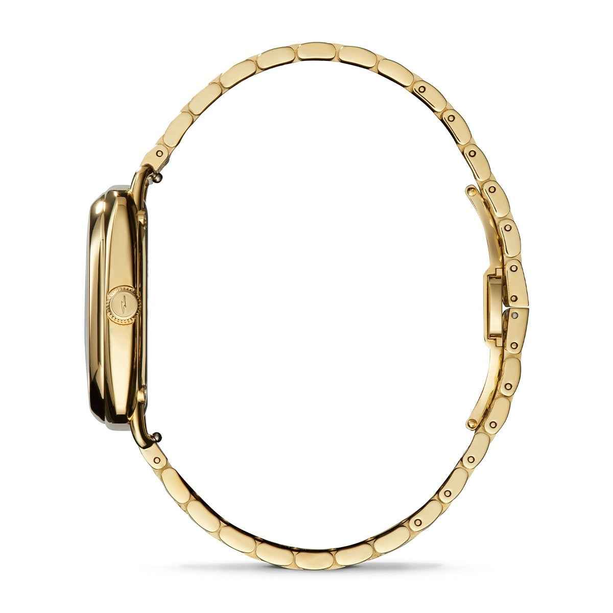Shinola Ladies' Birdy Quartz Gold-Tone Stainless Steel Watch with White Dial