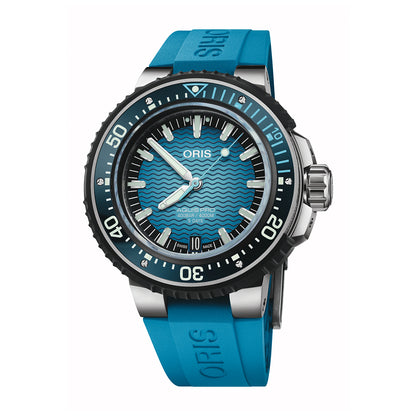 blue dial rubber strap aquis pro oris automatic watch