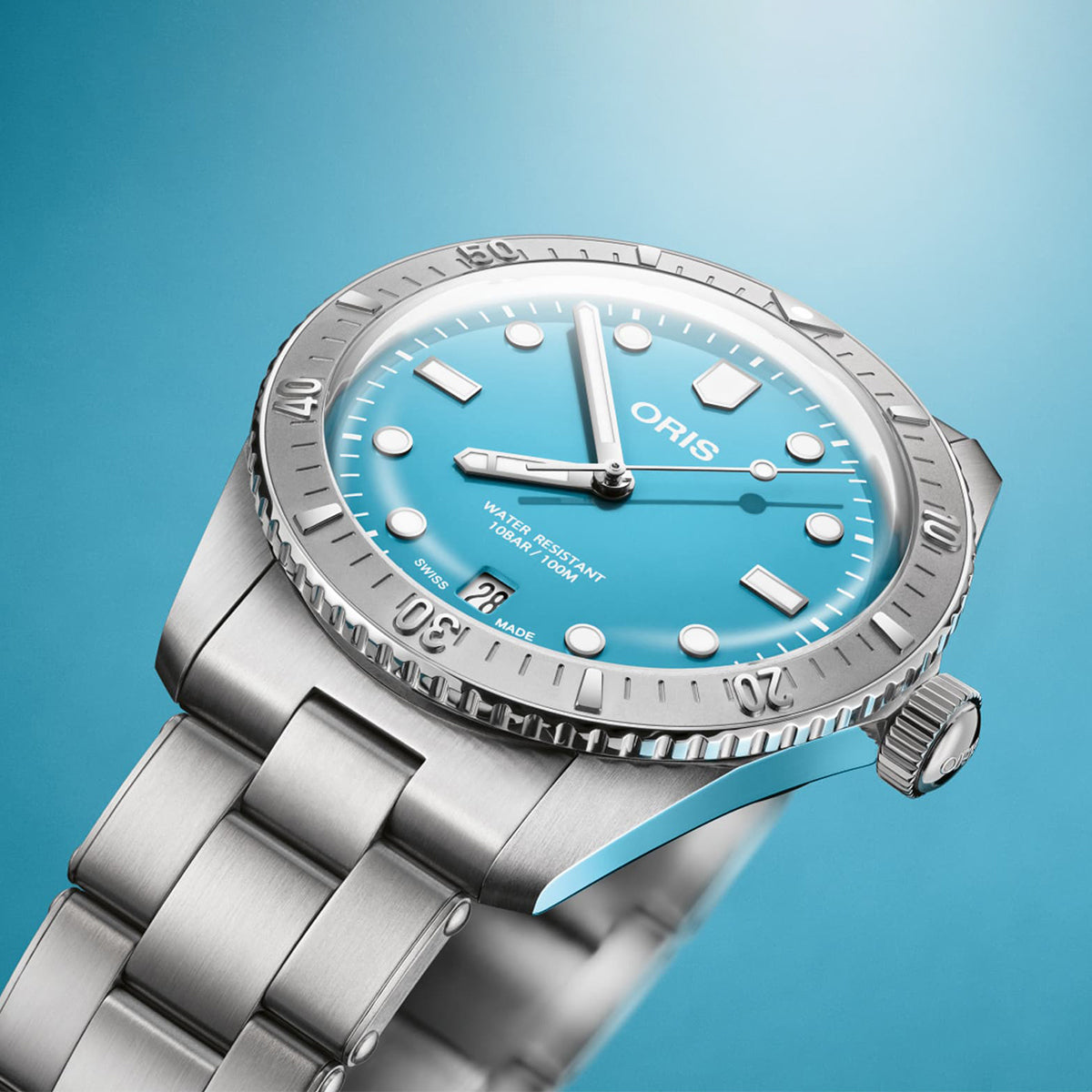 divers cotton candy automatic oris watch