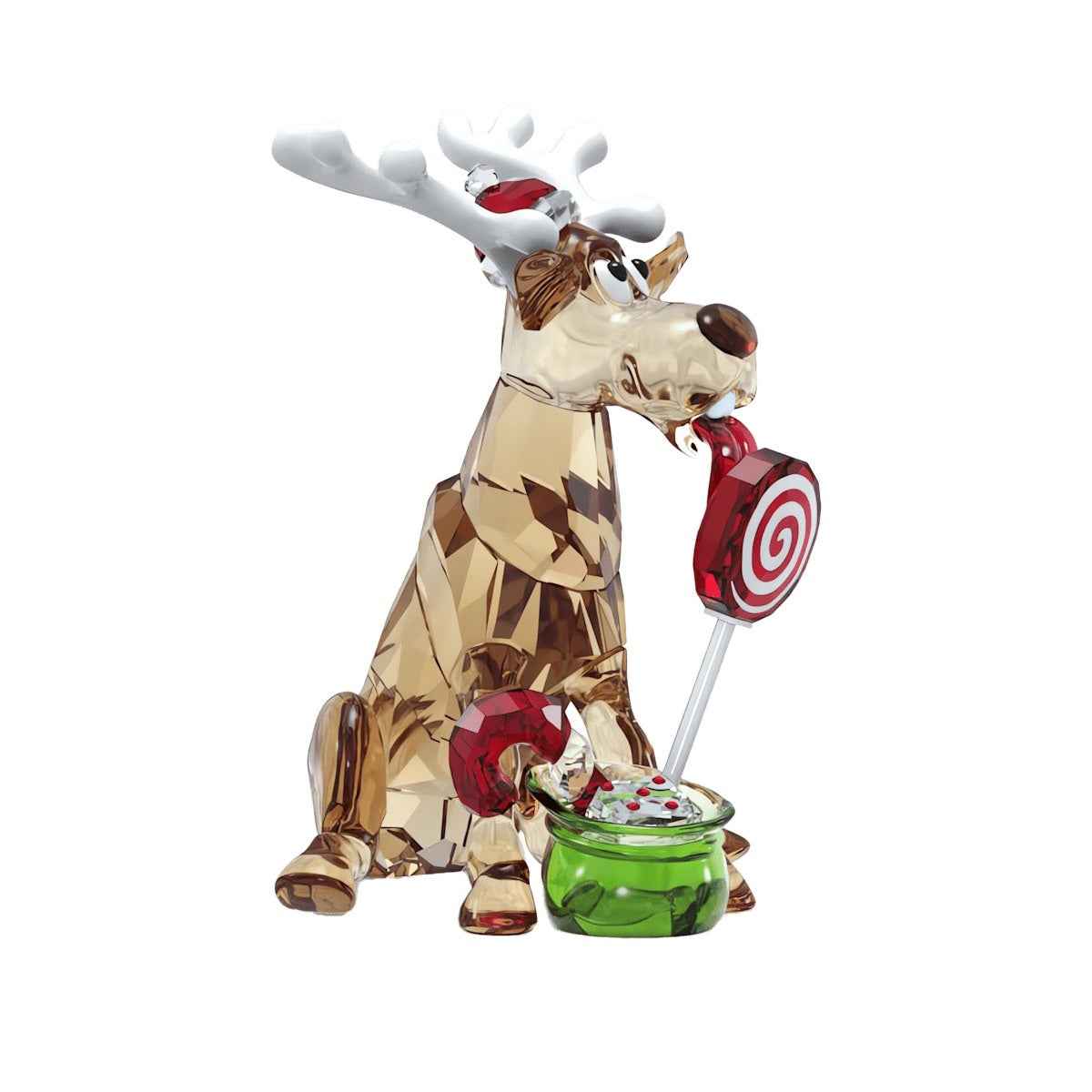 Swarovski Holiday Cheers Dulcis Reindeer Figurine front view