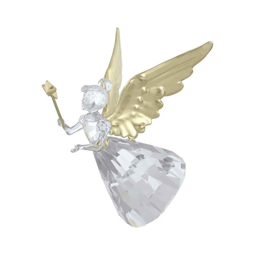 Swarovksi Holiday Magic Crystal Angel Ornament with Yellow Gold-Tone Plating front view