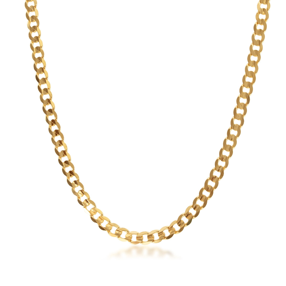 4.7mm 24-inch Solid Curb Chain in 14K Yellow Gold