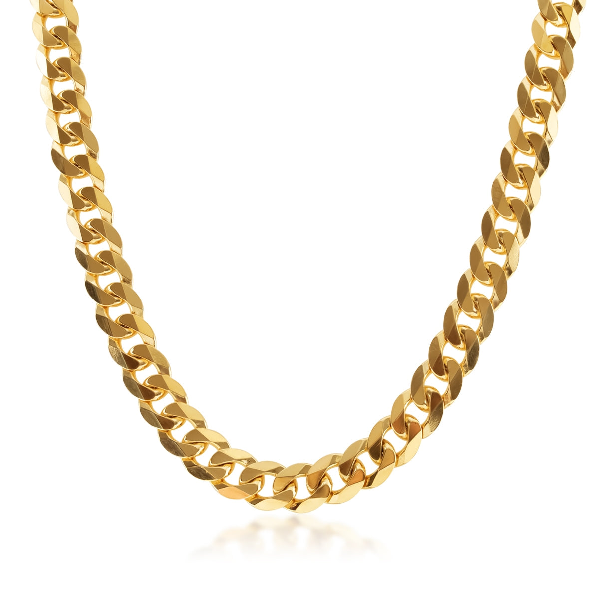 8.7mm 28-inch Solid Miami Cuban Chain in 14K Yellow Gold
