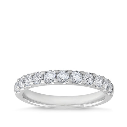 3/4 ct. tw. 11-Stone Diamond Anniversary Ring in 14K White Gold