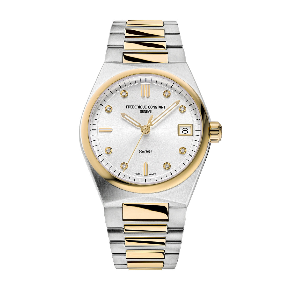 Frederique Constant Ladies' Quartz Two-Tone Stainless Steel Watch with Silver Dial
