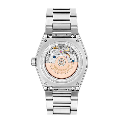 Frederique Constant Ladies' Highlife Automatic Stainless Steel Watch with Blue Dial front view