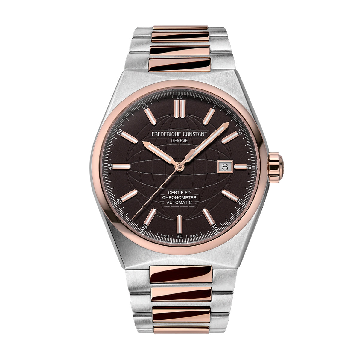 Frederique Constant Men's Highlife Automatic Two-Tone Stainless Steel Watch with Brown Dial
