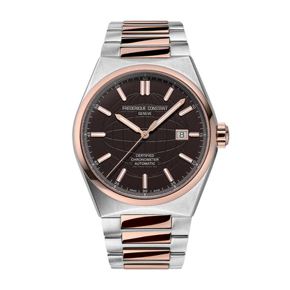 Frederique Constant Men's Highlife Automatic Two-Tone Stainless Steel Watch with Brown Dial