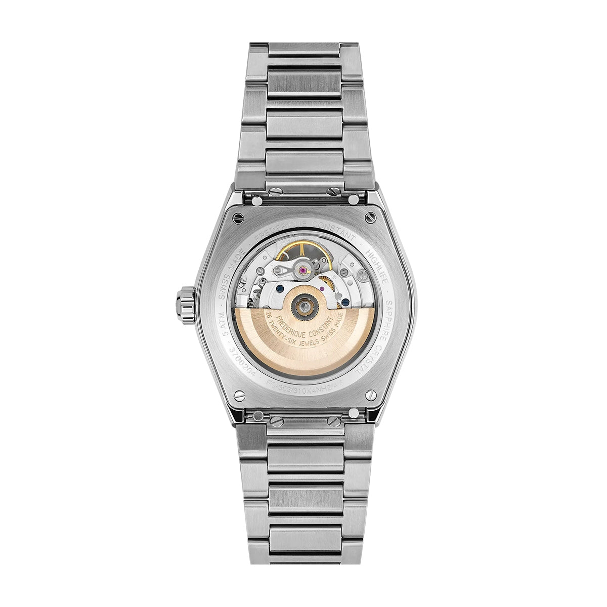 Frederique Constant Men's Highlife Automatic Stainless Steel Watch with Blue Dial front view