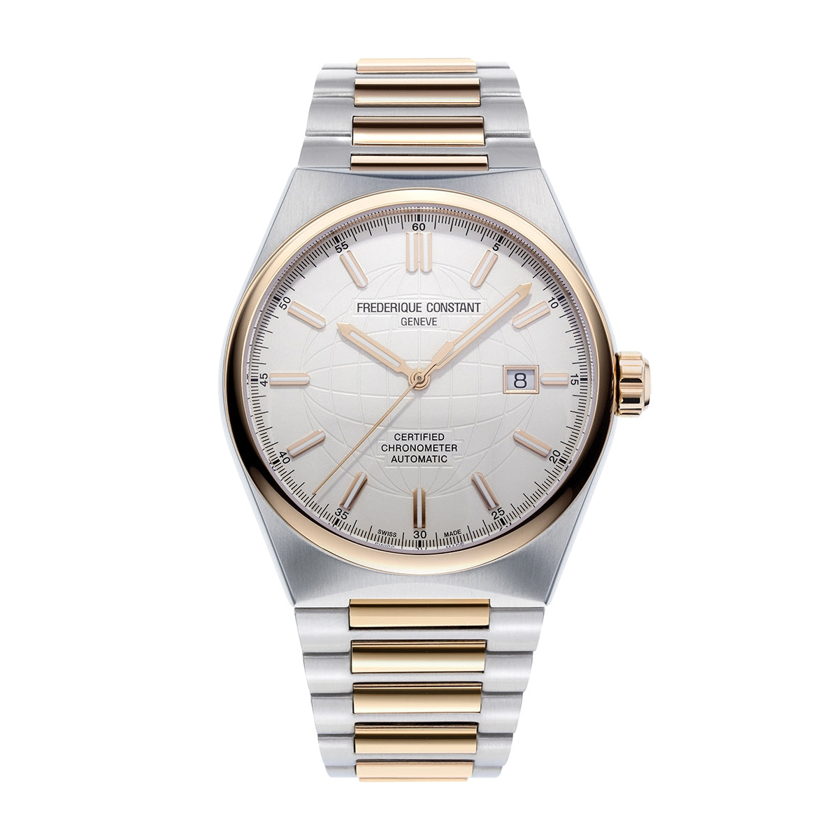 Frederique Constant Men's Highlife Automatic Two-Tone Stainless Steel Watch with White Dial