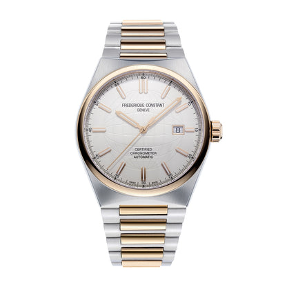 Frederique Constant Men's Highlife Automatic Two-Tone Stainless Steel Watch with White Dial