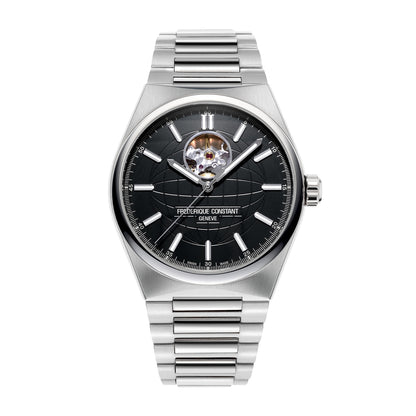 Frederique Constant Men's Highlife Heart Beat Automatic Stainless Steel Watch with Black Dial