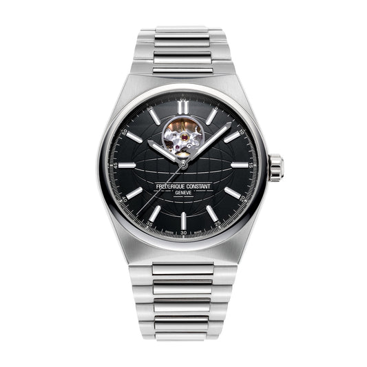 Frederique Constant Men's Highlife Heart Beat Automatic Stainless Steel Watch with Black Dial