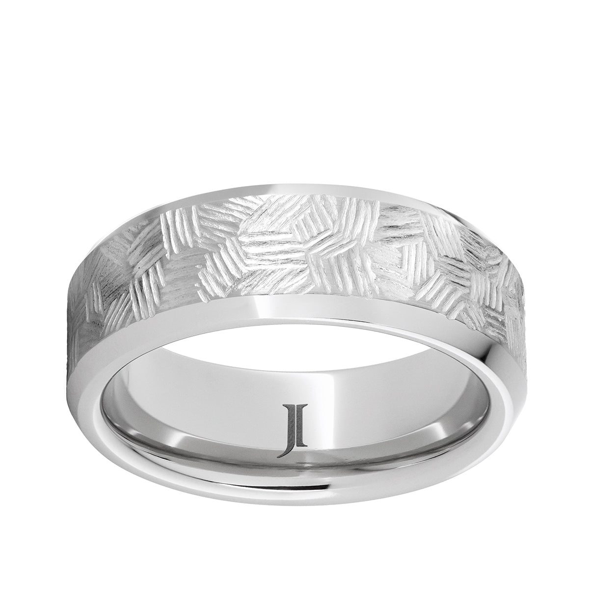 Men's Thicket Engraved Wedding Ring in Serinium
