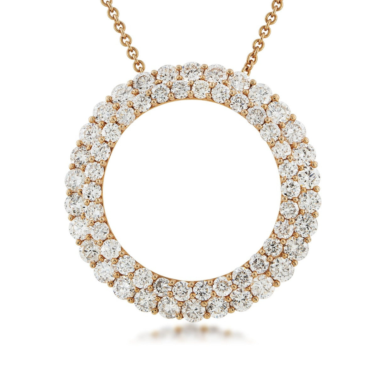 2 ct. tw. Diamond Circle Pendant in 14K Yellow Gold