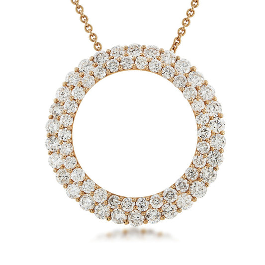 2 ct. tw. Diamond Circle Pendant in 14K Yellow Gold