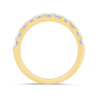 3/4 ct. tw. 11-Stone Diamond Anniversary Ring in 14K Yellow Gold front view
