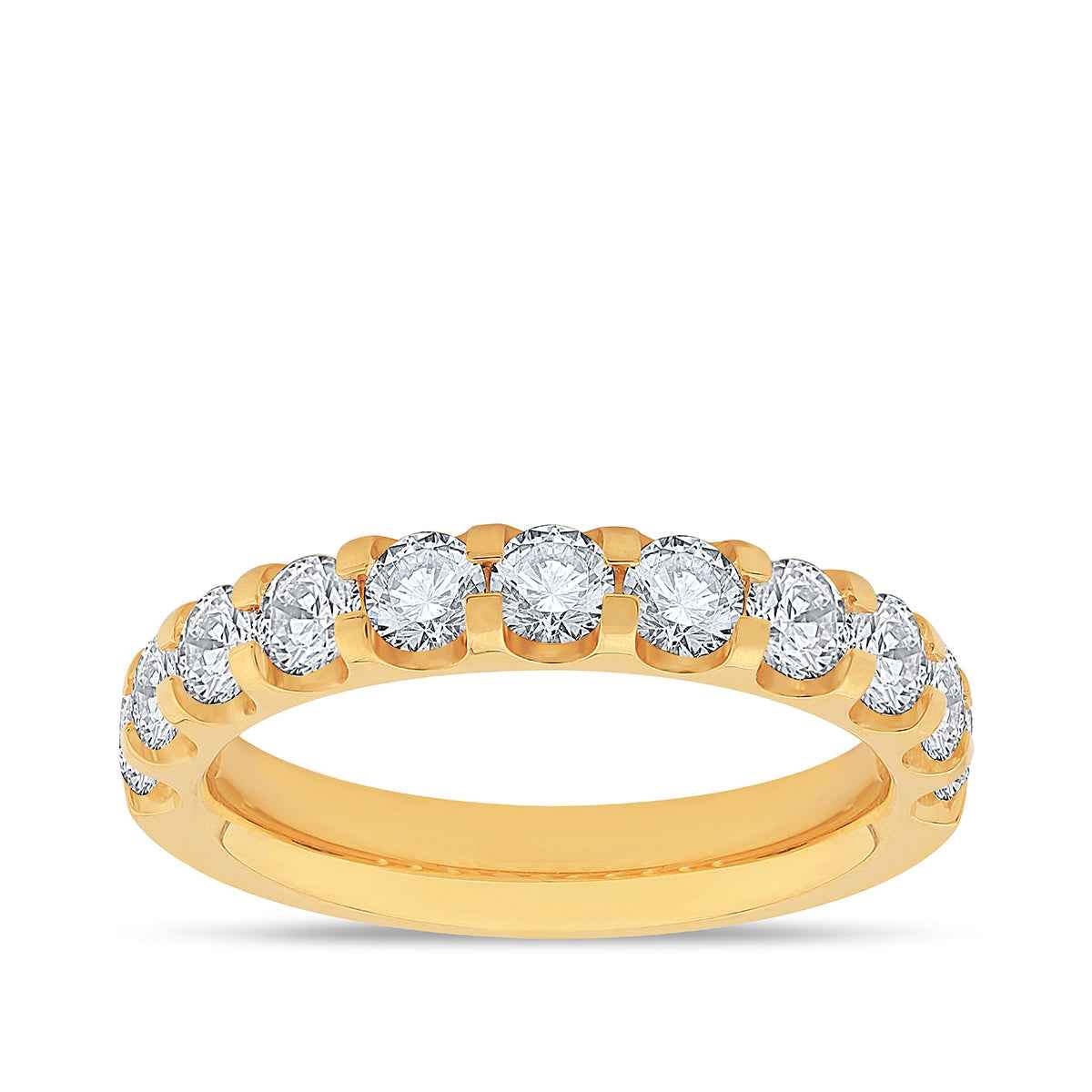 1-1/2 ct. tw. 10-Stone Round Brilliant Diamond Anniversary Ring in 14K Yellow Gold