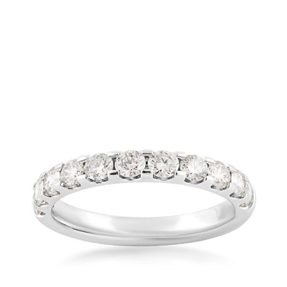 1 ct. tw. 11-Stone Diamond Anniversary Ring in 14K White Gold
