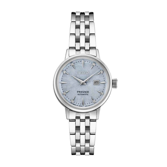 Seiko Ladies' Presage Cocktail Time Automatic Stainless Steel Watch with Blue Dial