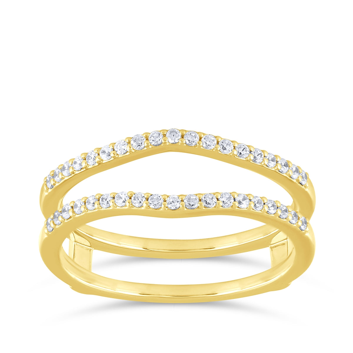 1/4 ct. tw. Diamond Contoured Ring Enhancer in 14K Yellow Gold