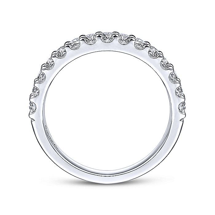 Gabriel & Co. 1/2 ct. tw. Diamond Wedding Ring in 14K White Gold close-up detail