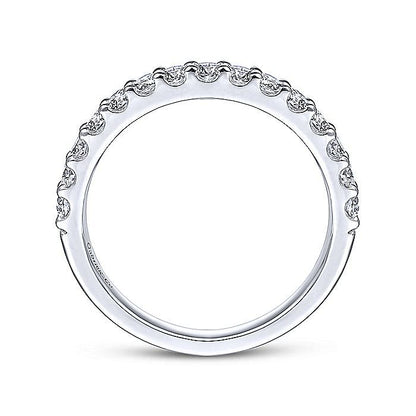 Gabriel & Co. 1/2 ct. tw. Diamond Wedding Ring in 14K White Gold close-up detail