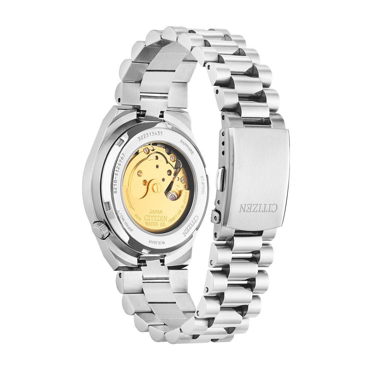 Citizen Men's TSUYOSA Automatic Stainless Steel Watch with Green Dial front view