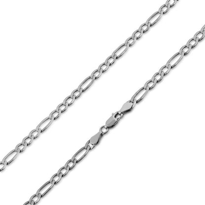 8.3mm 24-inch Sterling Silver Figaro Chain - GAD3+1EXL180 front view
