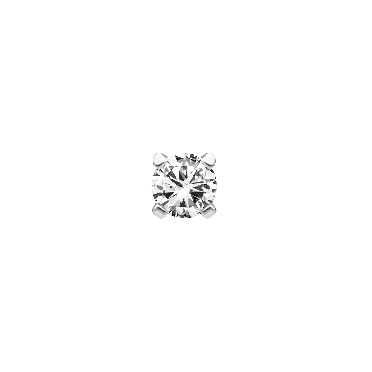 Revelry 2.5mm Lab-Grown Round Diamond Solitaire Topper in 14K White Gold front view