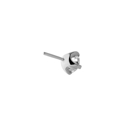 Revelry 2.5mm Lab-Grown Round Diamond Solitaire Topper in 14K White Gold close-up detail