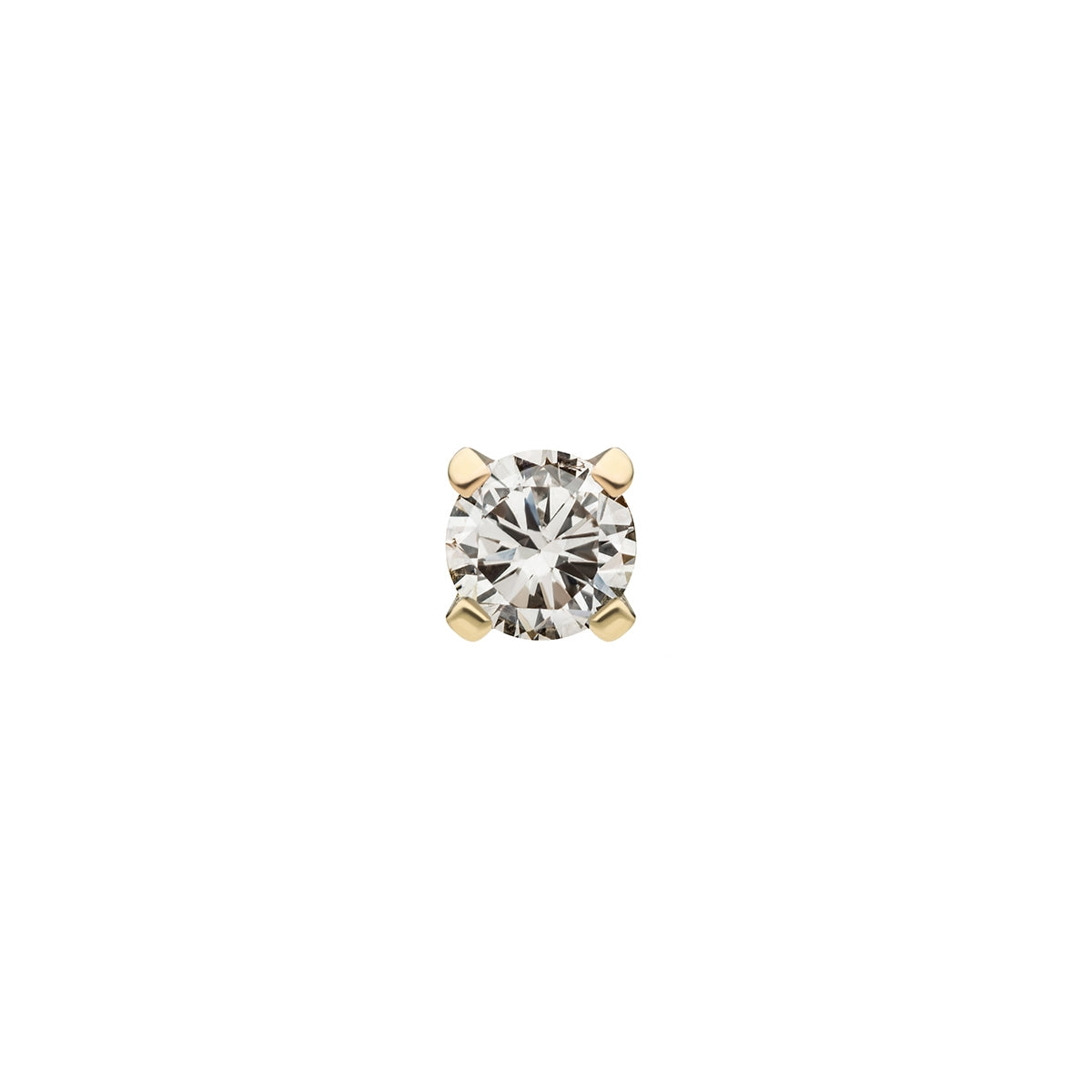 Revelry 3mm Lab-Grown Round Diamond Solitaire Topper in 14K Yellow Gold front view